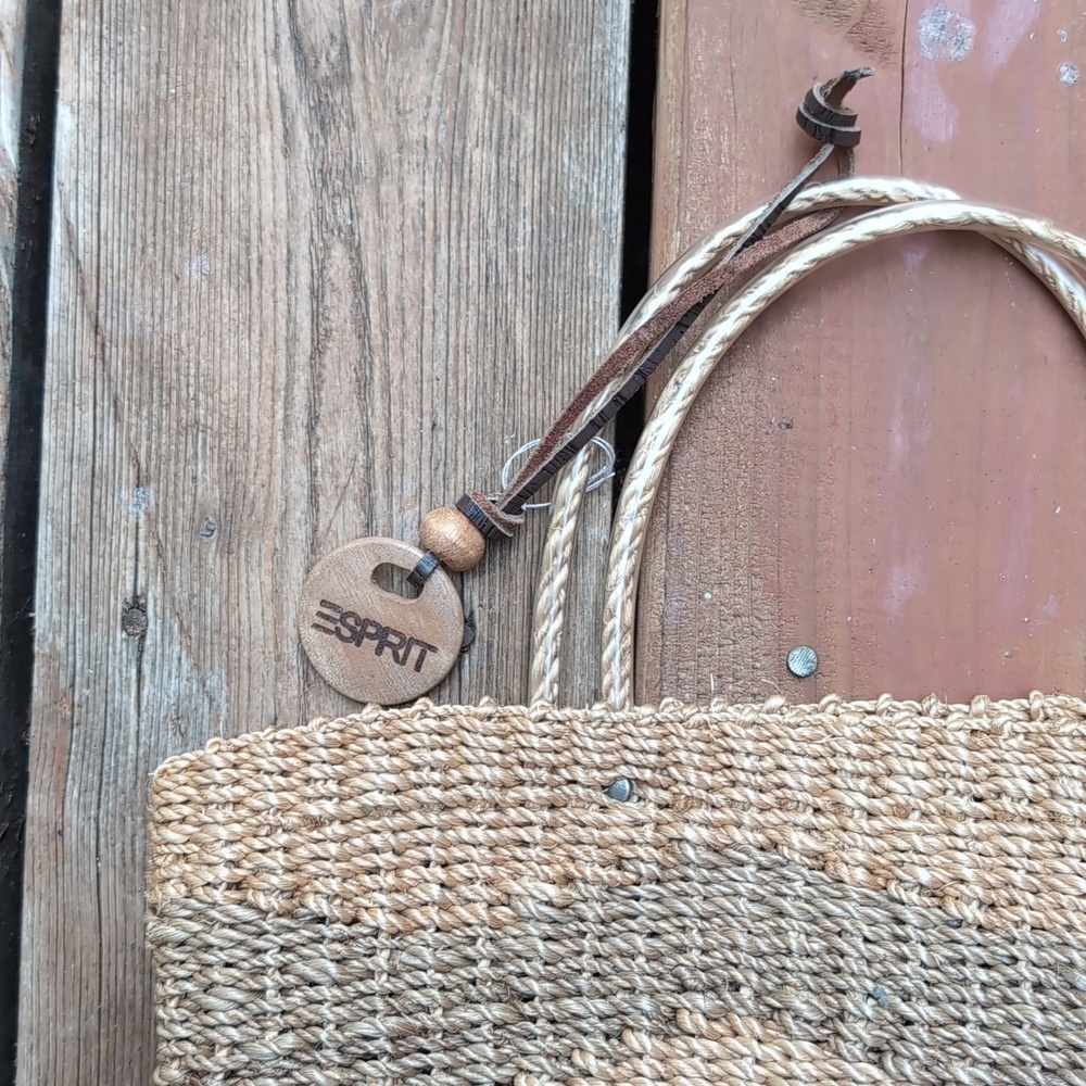 Vintage Small Woven Handbag by Espirit